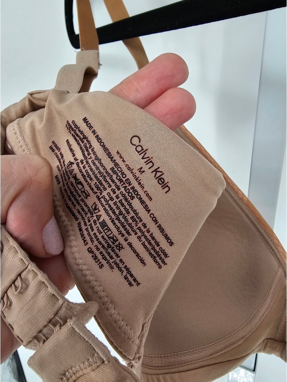 Calvin Klein womens Sz M Classic Lightly Padded T Shirt Bra Solid Beige - Picture 4 of 4